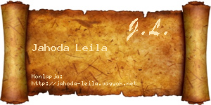 Jahoda Leila névjegykártya